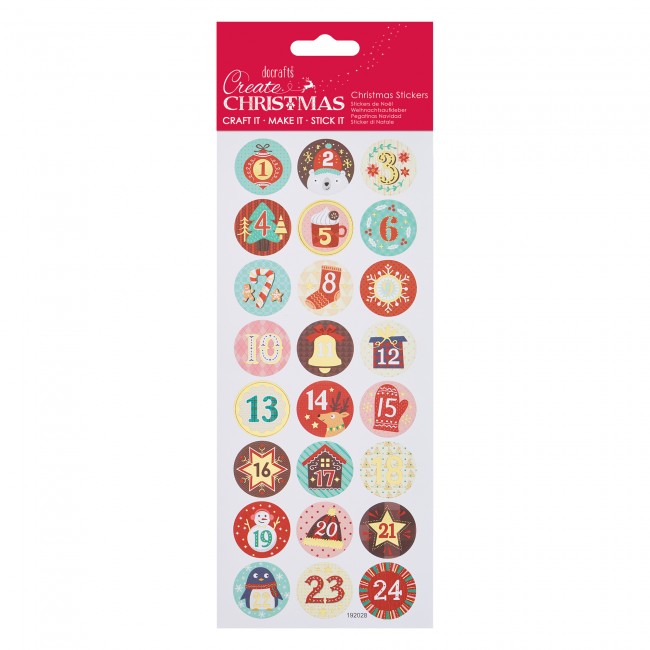DoCrafts Foil Christmas Stickers RRP 2 CLEARANCE XL 1.50